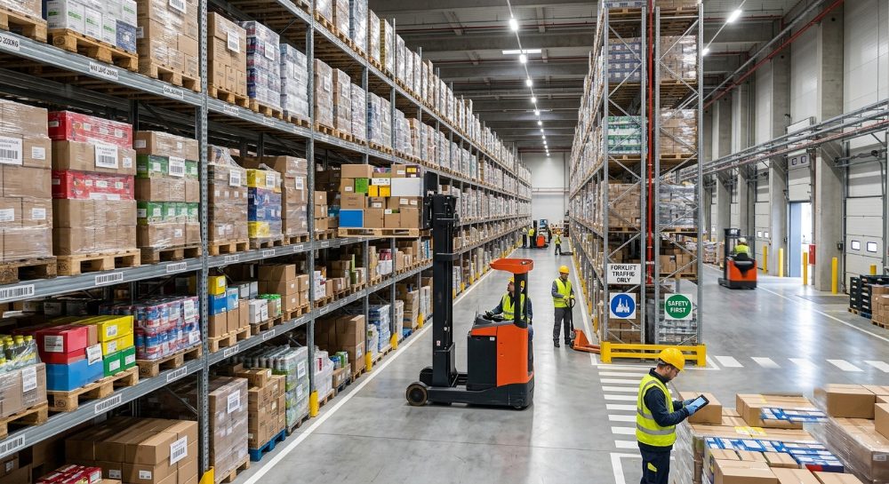 Distribution warehouse interior